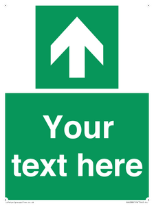 Safe condition Custom arrow up sign